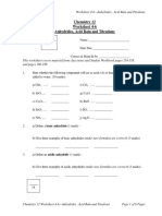 Chemistry 12 Worksheet 4-6 Anhydrides, Acid Rain and Titrations