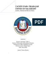 PLANIFICACIÓN PARA TRABAJAR FRACCIONES EN 6to GRADO