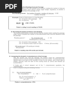 A. Computing The Oral Reading Score Per Passage