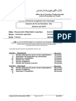 Examen de Fin de Formation Tsrel 2016 Synthese Variante 2