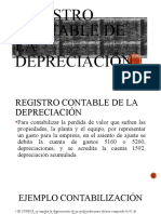 Registro Contable de La Depreciación