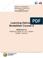 Learning Delivery Modalities Course 2: Department of Education