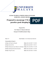 Proposal To Encourage UM Students To Practice Good Sleeping Habits