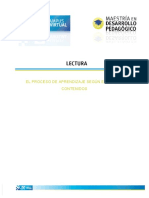 El Proceso de Aprendizaje Según El Tipo de Contenidos