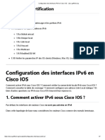 Configuration Des Interfaces IPv6 en Cisco IOS