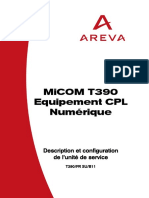 Micom T390 Equipement CPL Numérique: Description Et Configuration de L'Unité de Service