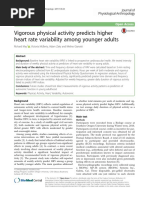 Vigorous Physical Activity Predicts Higher Heart Rate Variability Among Younger Adults