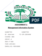 Assignment-2 Management Information System