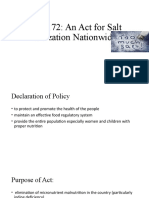 RA 8172: An Act For Salt Iodization Nationwide