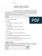 Homework - Supply Chain Design Chapter 5: Capacity Planning 1: (25 Points)