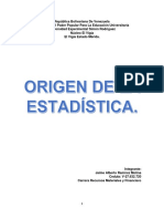 Origen de La Estadística