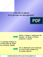 La Persona Con Discapacidad en El Magisterio de La Iglesia