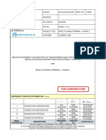 Method Statement For Erection of Transformer Shed Structure & Pipe Spools Installation and Support Erection in Phase 1 Location FOR