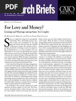 For Love and Money? Earnings and Marriage Among Same Sex Couples