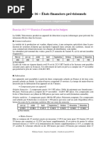 Chapitre 16 États Financiers Prévisionnels