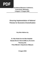 Ensuring Implementation of National Policies For Economic Diversification