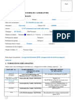 Dossier de Candidature 1. Indications Generales