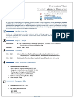 Anzar Hussain CV