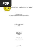 The Efficiency of DC Shunt Motor (Load Test Characteristic)