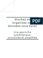 1-Organisation Et Gestion de Vos Données Sous Excel