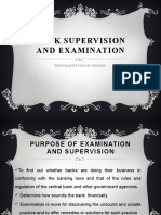 Bank Supervision and Examination