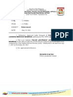 Memorandum: Philippine National Police, Police Regional Office 2 Cagayan Police Provincial Office