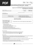 FCC 2017 Artesp Agente de Fiscalizacao A Regulacao de Transporte Tecnologia de Informacao Prova