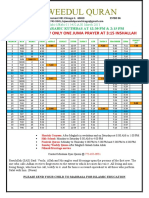 March 2011 Time Table