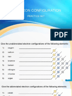 ELECTRON CONFIGURATION Exercise