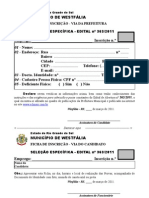 Ficha de Inscrição-Emprego