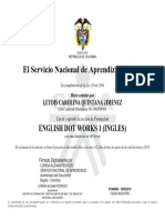 Certificado Ingles