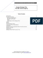 Sample Strategic Plan The ABC Service Agency