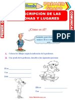 Descripción de Personas y Lugares para Primero de Primaria