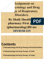 An Assignment On Pathophysiology and Drug Therapy of Respiratory Disorders. by