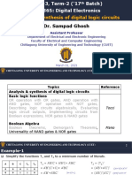 Analysis & Synthesis of Digital Logic Circuits: Dr. Sampad Ghosh