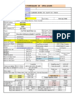 Ship'S Particulars of " Opal Leader ": Opal Leader C6VT8 1A1 Car Carrier, Ro/Ro, Eo, Naut-Oc, Tmon Bahamas Nassau