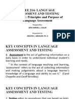 Report On Language Assessment and Testing