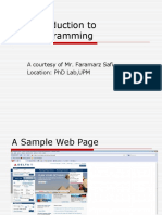 An Introduction To JSP Programming: A Courtesy of Mr. Faramarz Safi Location: PHD Lab, Upm