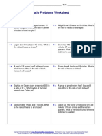 Ratio Problems Worksheet: Name: - Date