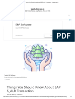 Things You Should Know About SAP S - ALR Transaction - Saptutorials - in