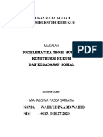 Problematika Teori Hukum Tugas Mata Kuliah Konstruksi Ilmu Hukum Sip 1