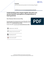 Understanding What Shapes English Education Pre-Service Teachers' Perceptions of Preparedness To Teach Grammar