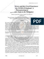 The Jeepney Drivers and Their Lived Experiences During The COVID 19 Pandemic A Phenomenological Qualitative Study in The Philippines