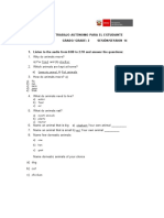 Ficha de Trabajo Autónomo para El Estudiante Nivel/Level: A1 Grado/ Grade: 2 Sesión/Session 14