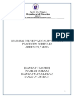 Learning Delivery Modality Course 2 Practicum Portfolio Artifacts / Movs