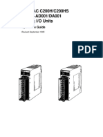 SYSMAC C200H/C200HS C200H-AD001/DA001 Analog I/O Units: Operation Guide