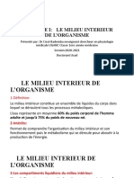 Milieu Intérieur de L'organisme