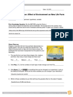 Student Exploration: Effect of Environment On New Life Form: Vocabulary: Controlled Experiment, Hypothesis, Variable