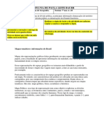 Mapas Temáticos e Informações Do Brasil - Atividade 7° Ano Roteiro de Atividade