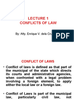 Conflicts of Law: By: Atty. Enrique V. Dela Cruz, JR